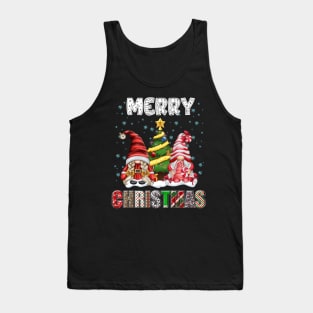 Merry Christmas Gnome Family Funny Xmas Tree Women Men Kids Tank Top